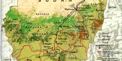 Harta e Sudani gjeografi