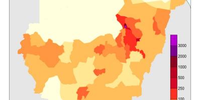 Harta e popullsisë Sudan