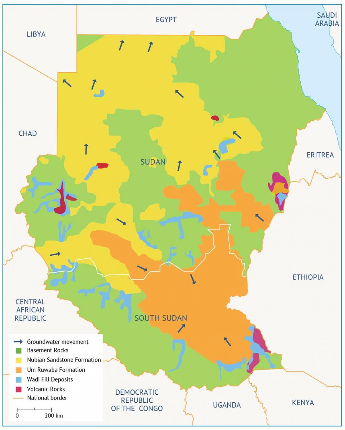 Harta e Sudani pellgun 